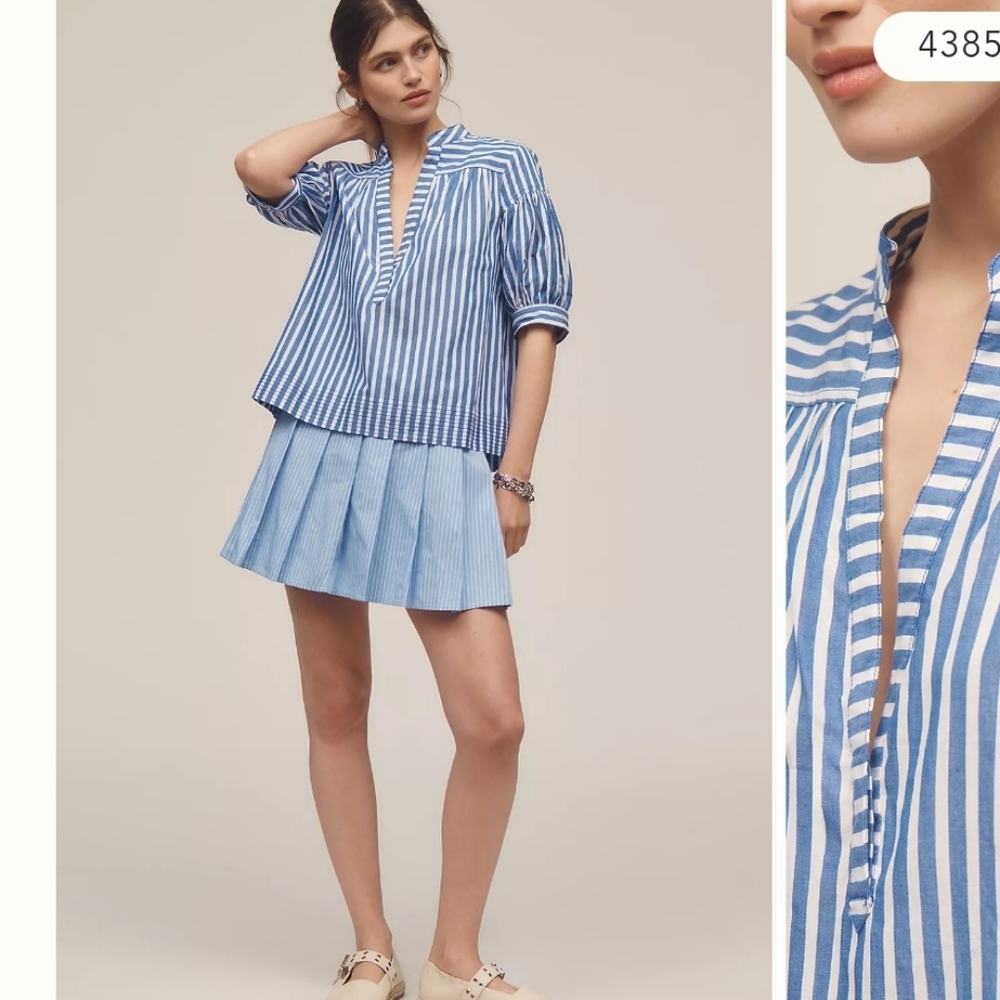 Anthropologie The Darcey Popover Swing Top XL - Picture 10 of 11